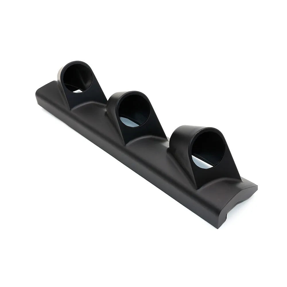 Black three-hole car instrument frame for 52mm gauges in right-hand drive vehicles