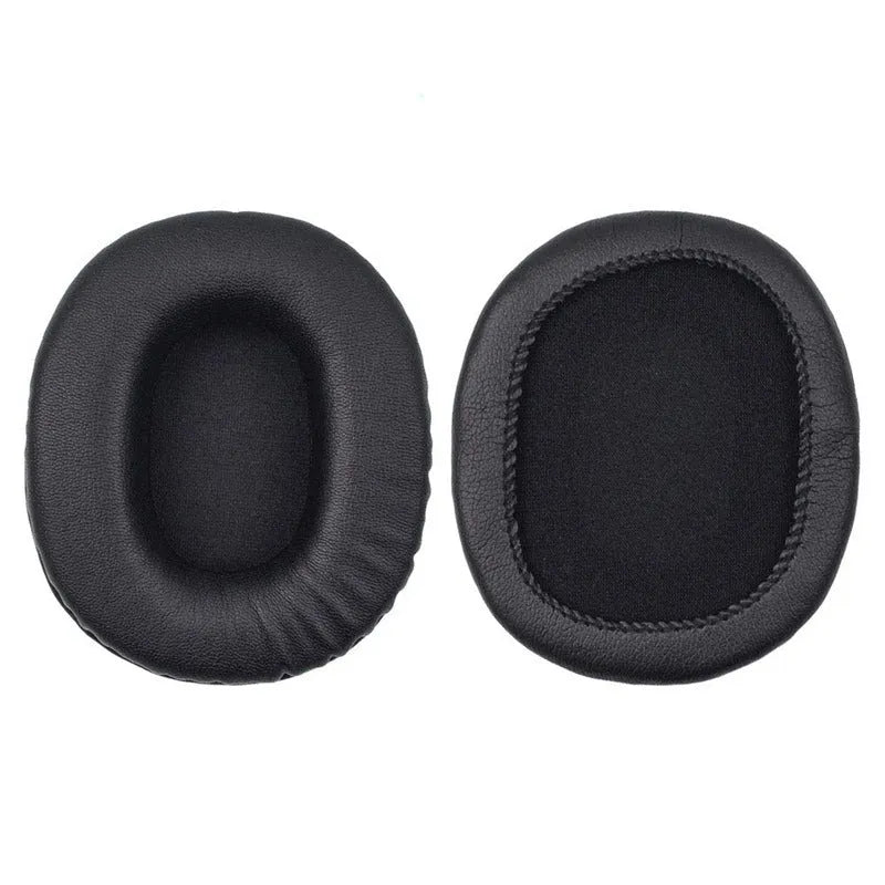 Black PU leather replacement earpad covers for Sony MDR-1R headphones, shown as a set of two.