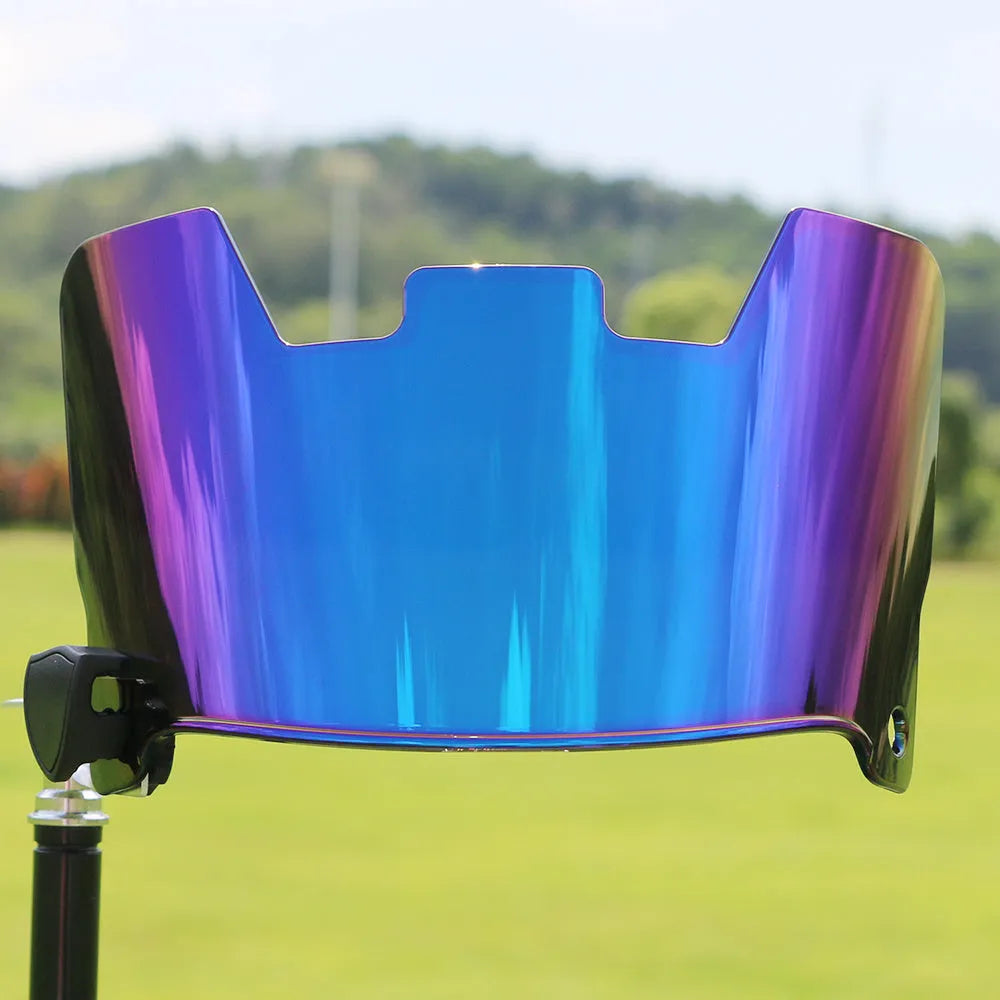 American-style multicolour rugby helmet goggles with a tool-free mounting system