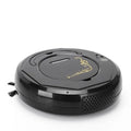 Lazy Smart floor sweeping robot vacuum cleaner in blue, black, or white colour on a hard tile floor