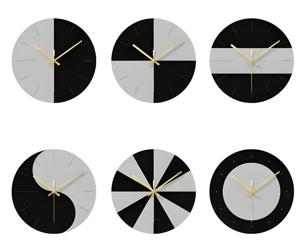 Transparent tempered glass wall clock with minimalist design showing silent movement and 29.5cm diameter
