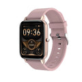 H80 sports smart watch with black silicone strap showing health metrics on a 1.69-inch spherical glass touchscreen.