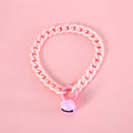 Adjustable plastic pet collar in macaron candy colours with chain link design for special occasions