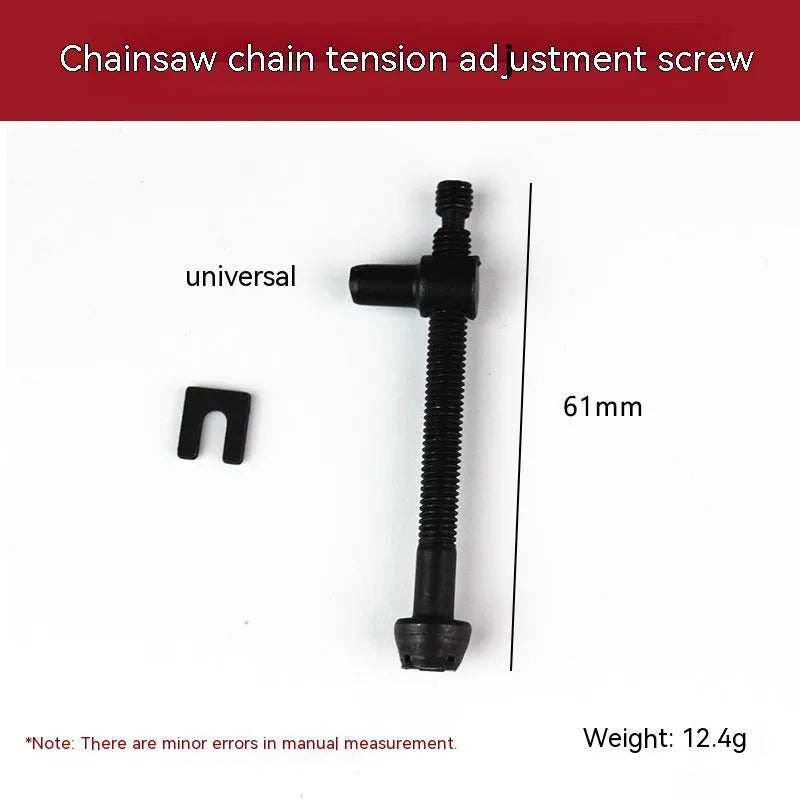 A reel of nylon thread for chainsaw chain tension adjustment mechanisms.