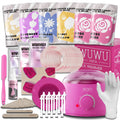 WUWUVISTA 56-piece professional waxing kit with wax warmer, coloured wax beads, applicators, and aftercare products.