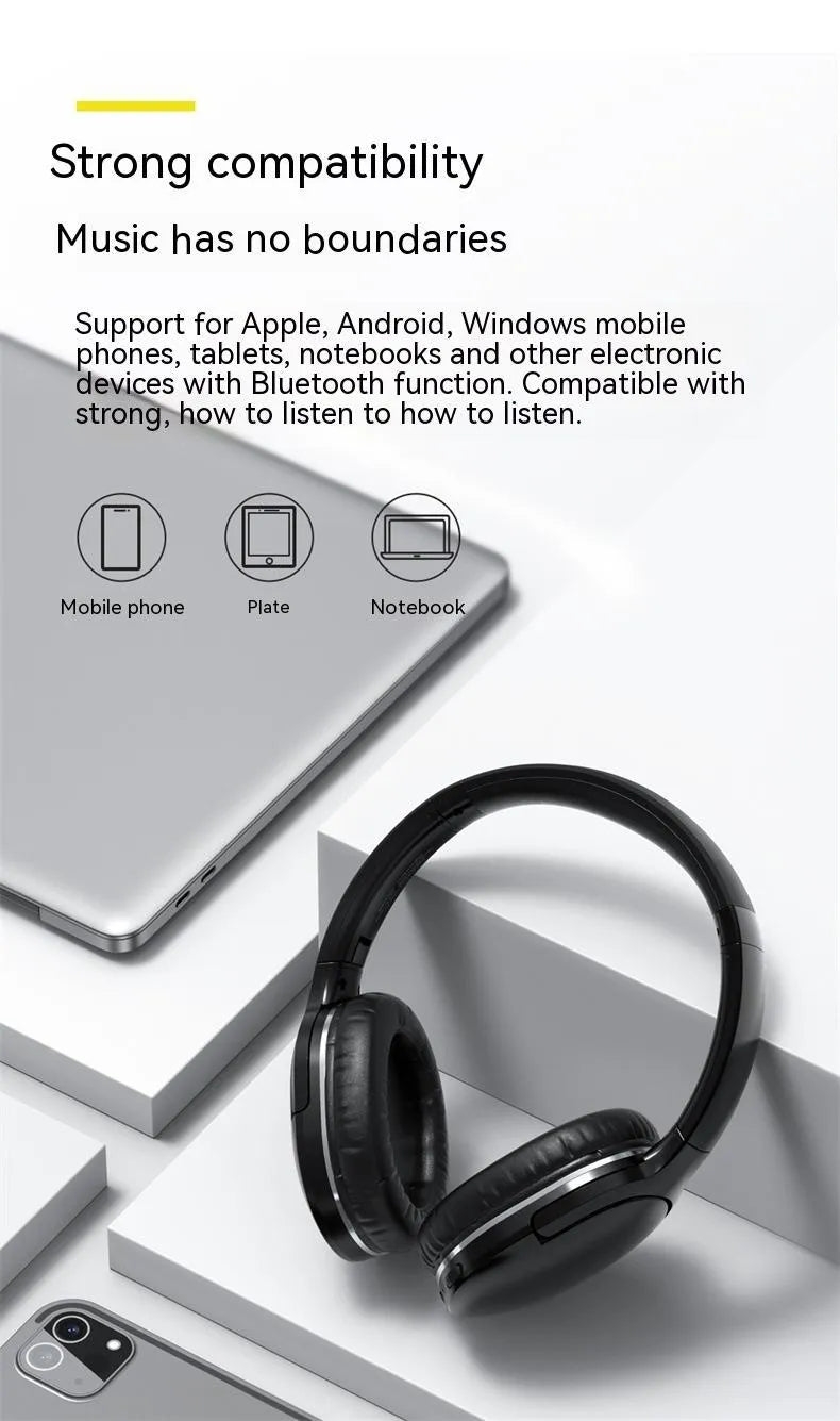 Black and white wireless Bluetooth sports gaming headset with over-ear design.