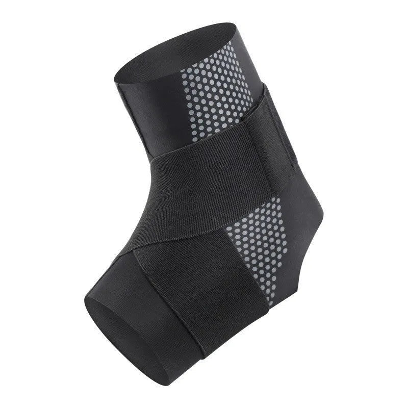 Black Lycra cloth ankle support for adult sports and rehabilitation.