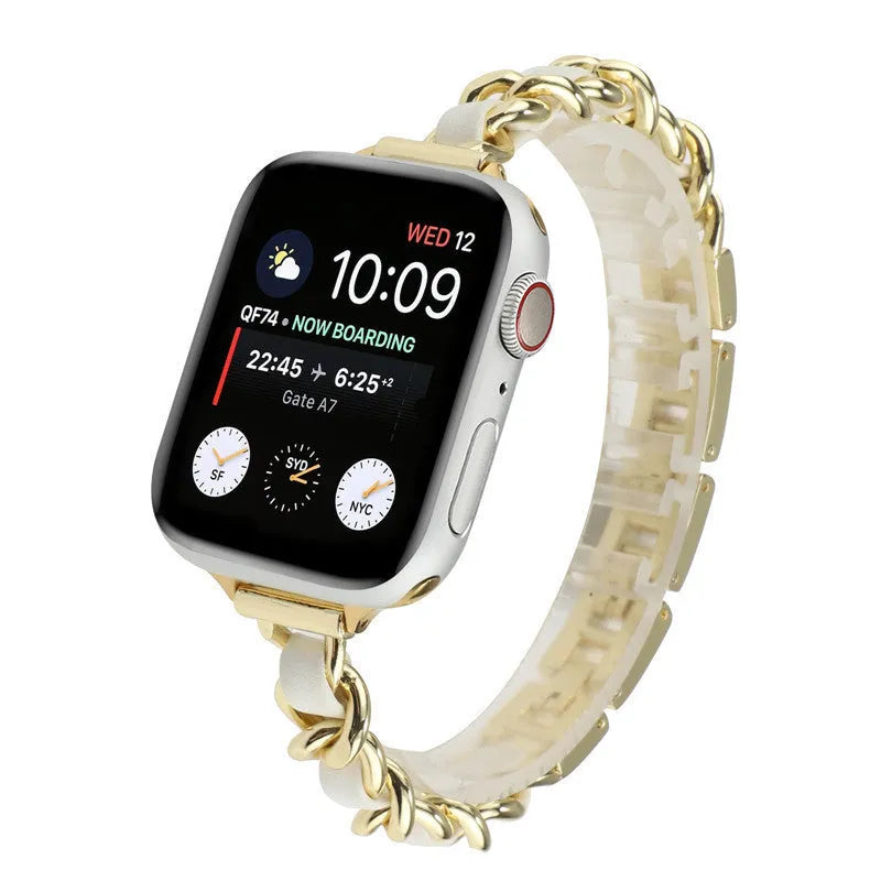 Metal watch strap classic starlight colour for Apple Watch 38/40/41mm and 42/44/45mm