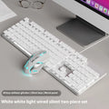 Wired mechanical feel keyboard with mute buttons showing 44cm length and ABS construction