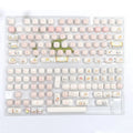 Complete PBT key cap set with bread bear design for mechanical keyboards