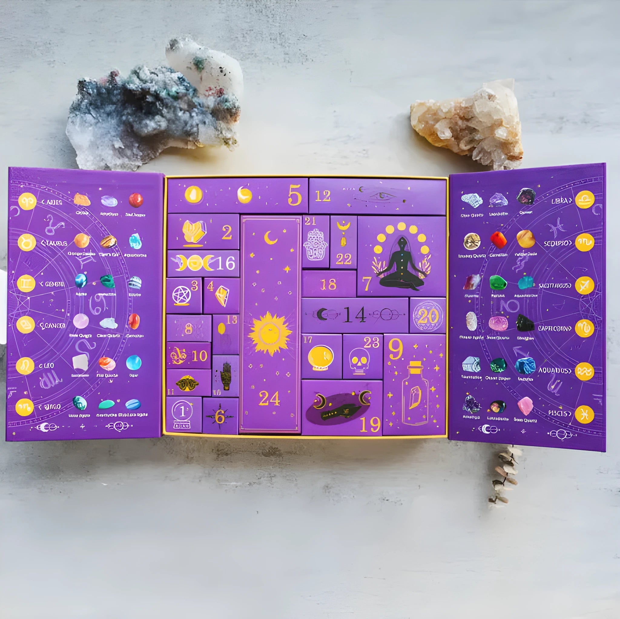 Halloween gift box with crystal and glitter decoration measuring 33.5cm wide