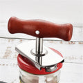 White adjustable stainless steel bottle opener with PP handle showing gear mechanism