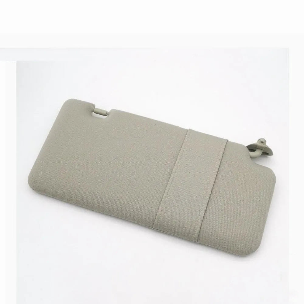 Beige sun visor with cosmetic mirror for Nissan Lida 2005-2012 vehicles showing 43cm length