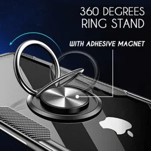 Black PU back cover phone case for iPhone 11 Pro Max showing button access points