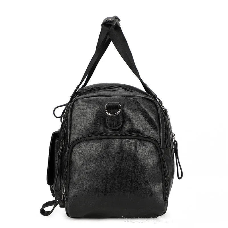 Large black travel shoe bag with separate compartment for footwear organisation measuring 52cm