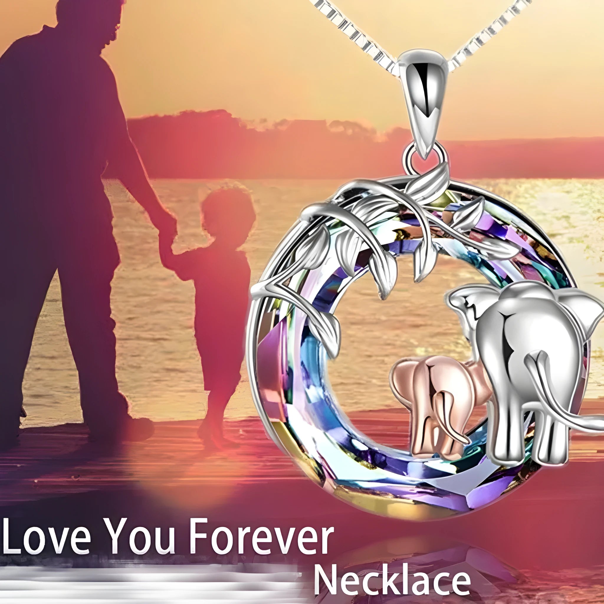 Platinum-coloured adjustable women's necklace with a geometric Saturn pendant charm.