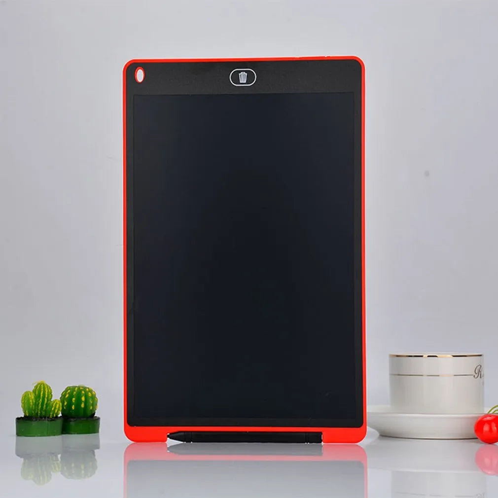 LCD electronic handwriting board for children with stylus in black, blue, green, or red colours