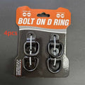 Galvanized carbon steel floor hook with black finish for truck cargo management