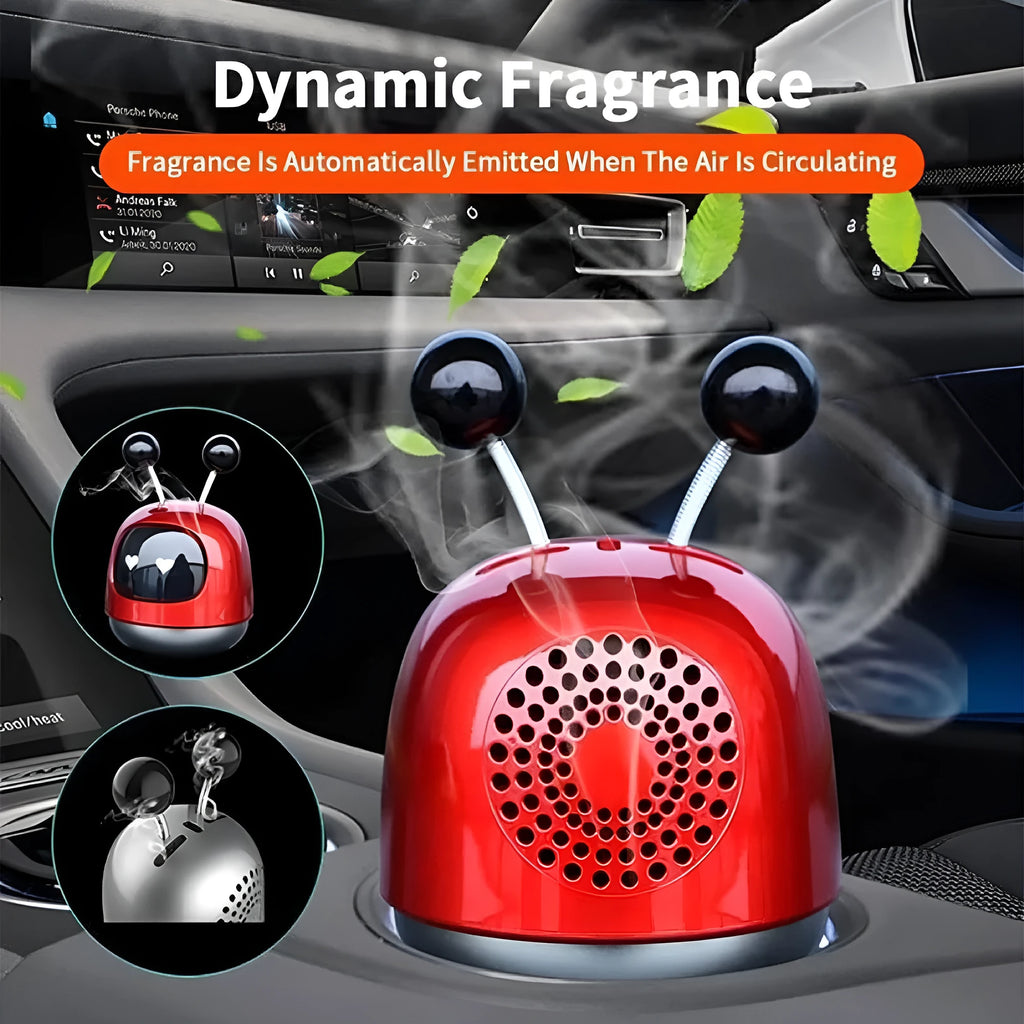 Robot-shaped car vent aromatherapy decoration with 40ml gel capsule for air freshening