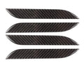 Set of four adhesive carbon fibre door handle patches for Tesla Model S with dripping pattern