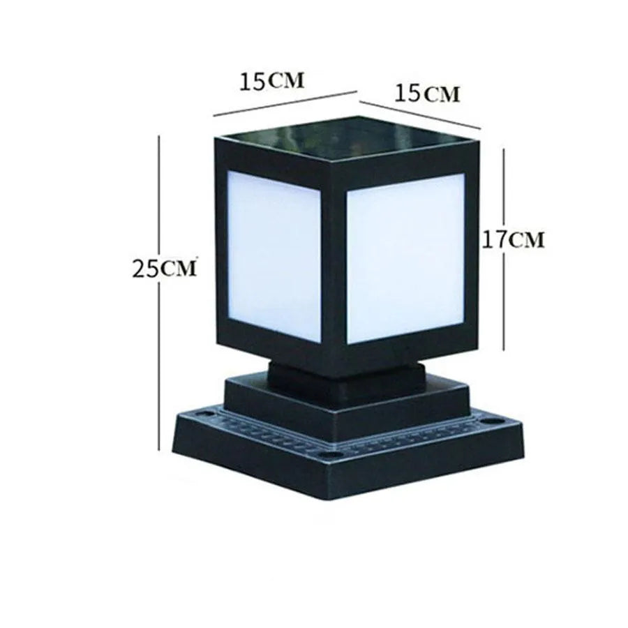 Solar-powered waterproof garden light in various styles for lawn or wall mounting.