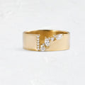 Gold electroplated copper ring with shining zircon stone for women, available in sizes 6 to 10