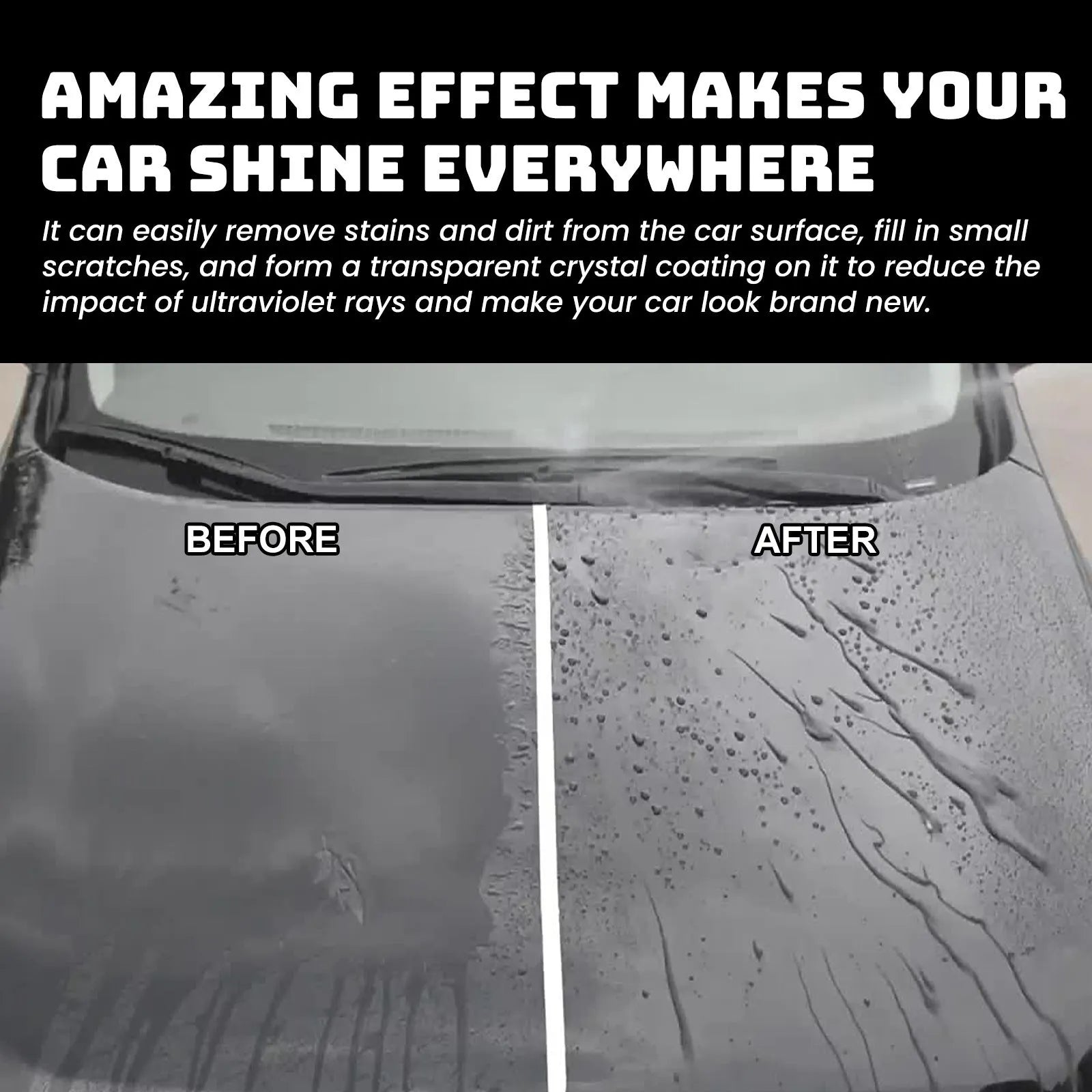 100g car coating wax pot with application sponge for paint renovation and dust protection