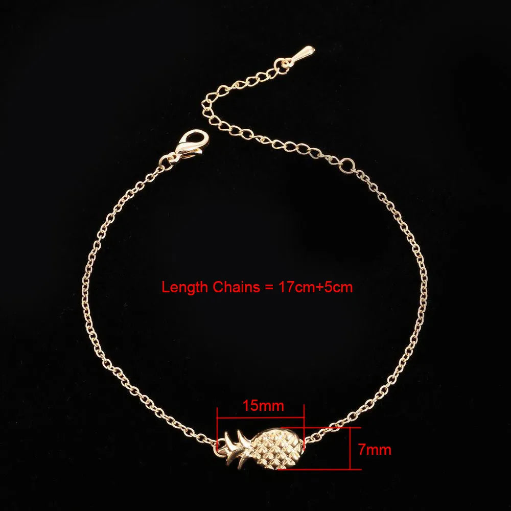 Gold or silver alloy pineapple bracelet for women from XINGX series