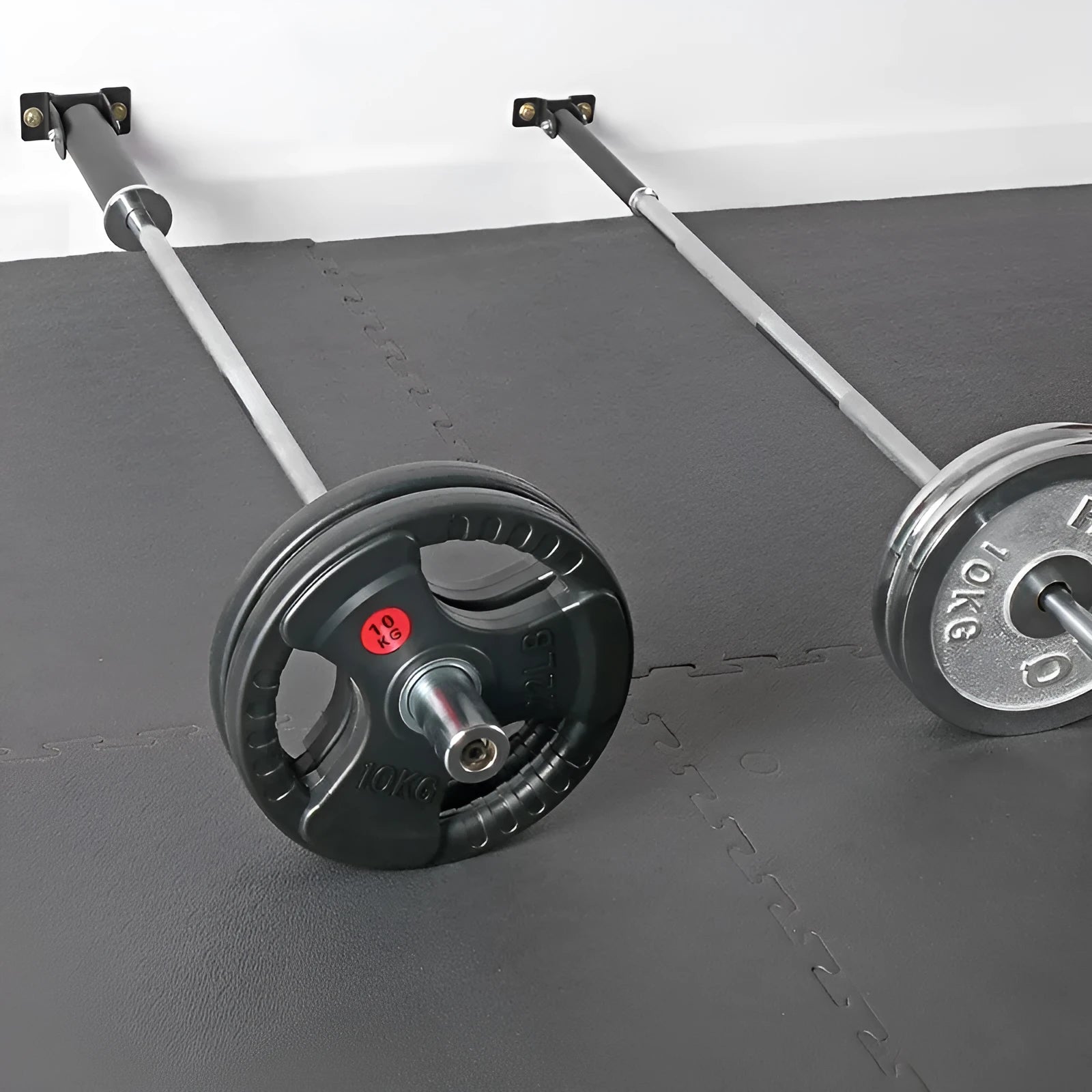 Wall-mounted steel pipe barbell rod cannon stand with 25 tubes for gun barrel storage