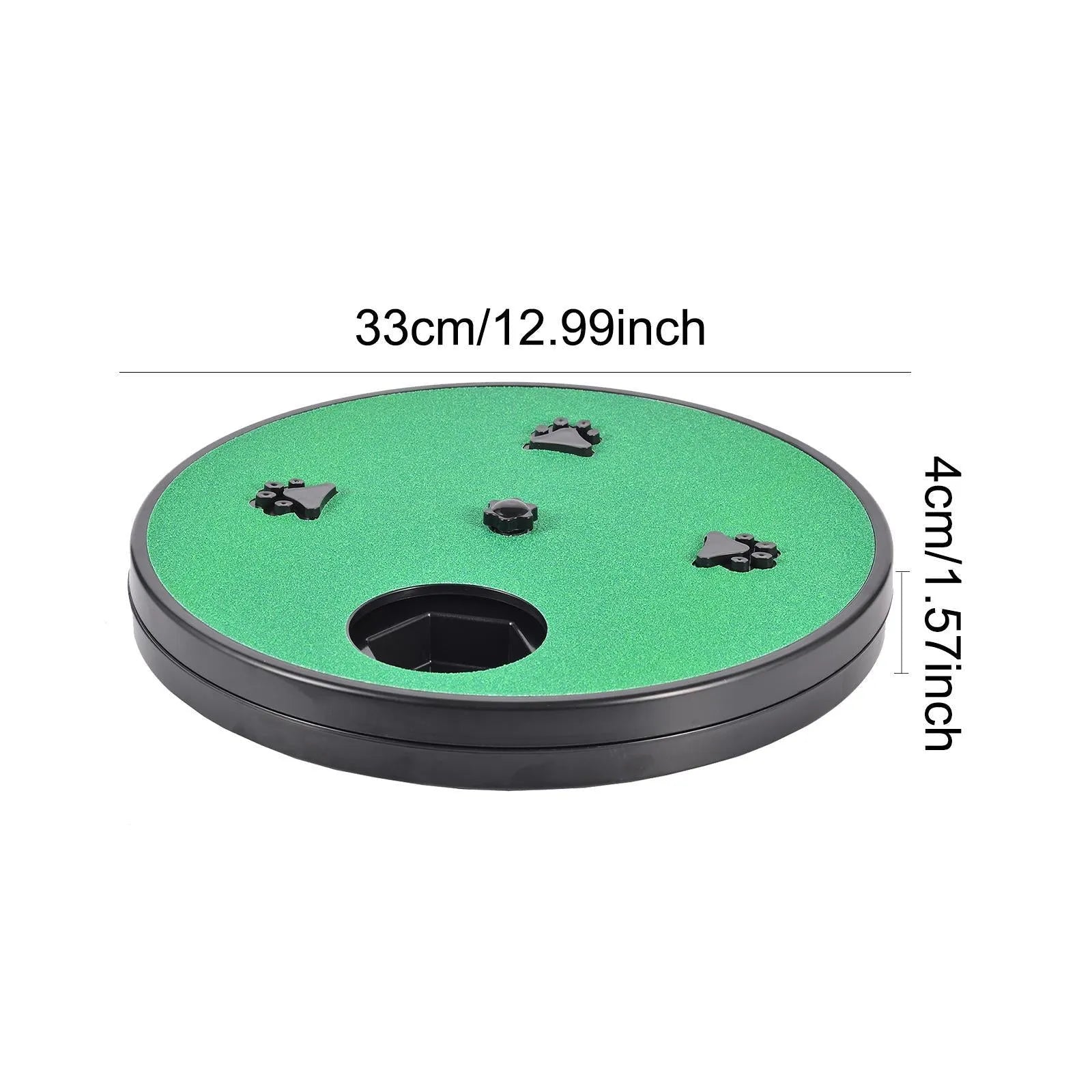 Rotatable dog nail file board with slow feeder compartments and suction cup base in choice of colours