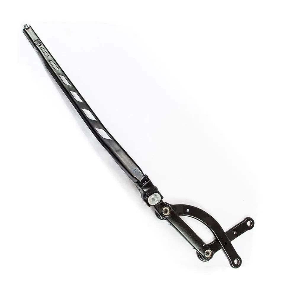 BMW 5 Series E60 front right windscreen wiper arm spare part on white background.