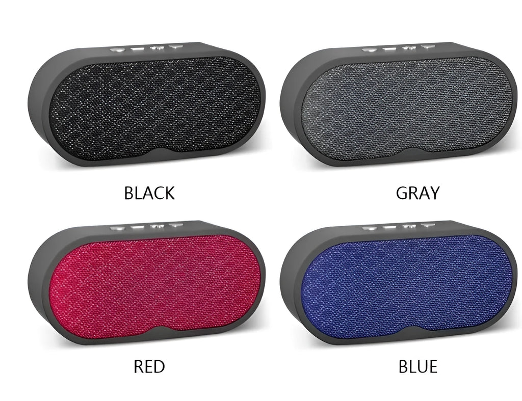 Grey Bluetooth wireless speaker with TF card slot and USB port for MP3 playback
