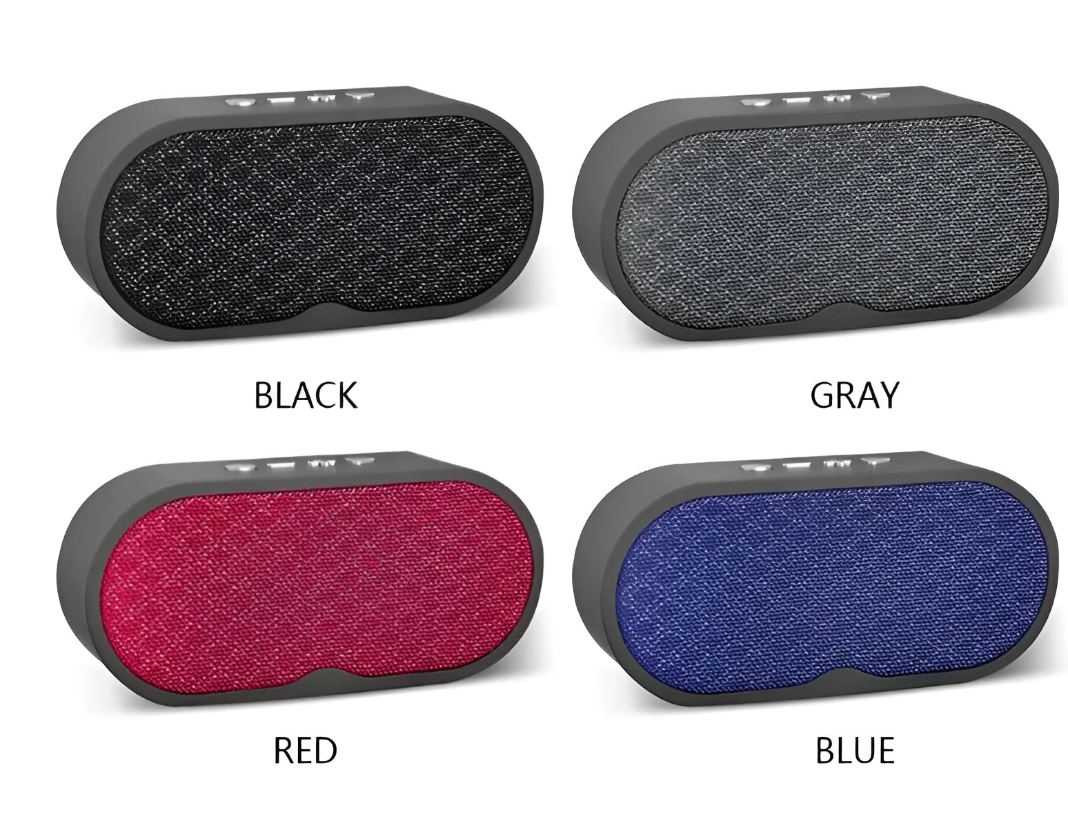 Grey Bluetooth wireless speaker with TF card slot and USB port for MP3 playback