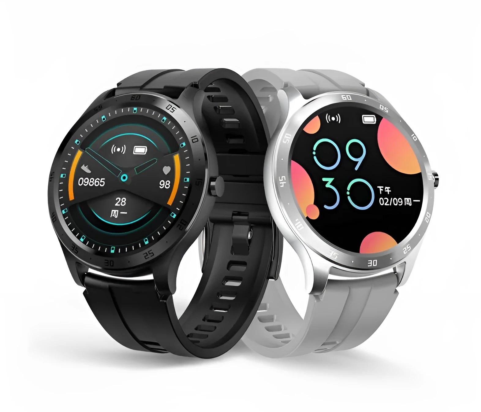 S20 sleep smart bracelet with 1.28-inch screen shown in black, grey, and pink colour options