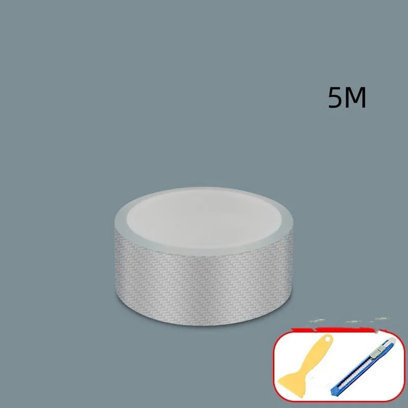 Carbon fibre grain transparent automobile anti-collision strip roll with application tools