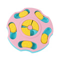 Blue dog puzzle toy food feeder with interactive games for aggressive chewers