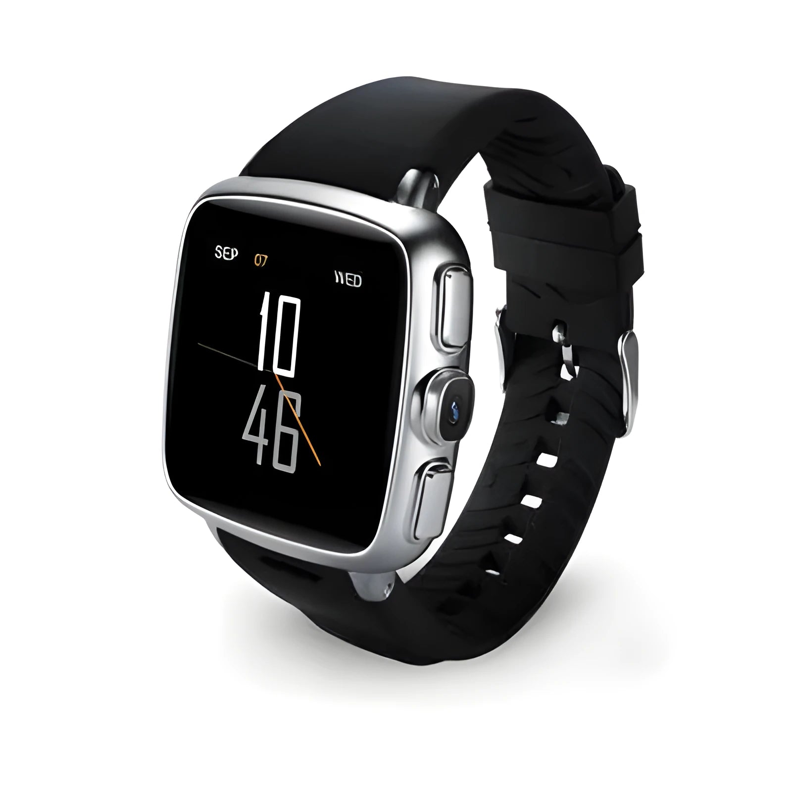 Z01smart watch with 1.54 inch touch screen shown in black and white colour options
