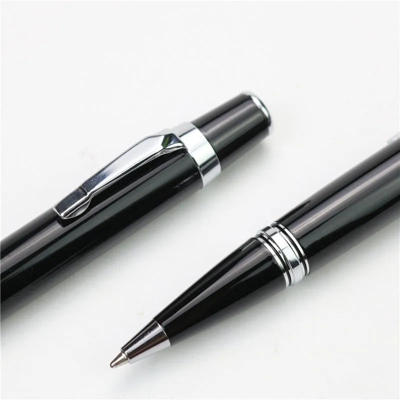 Black Baozhu full metal pocket pen with 0.7mm refill and two spare refills