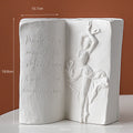 Ceramic book stand with glazed surface in modern simplicity style, four design options available