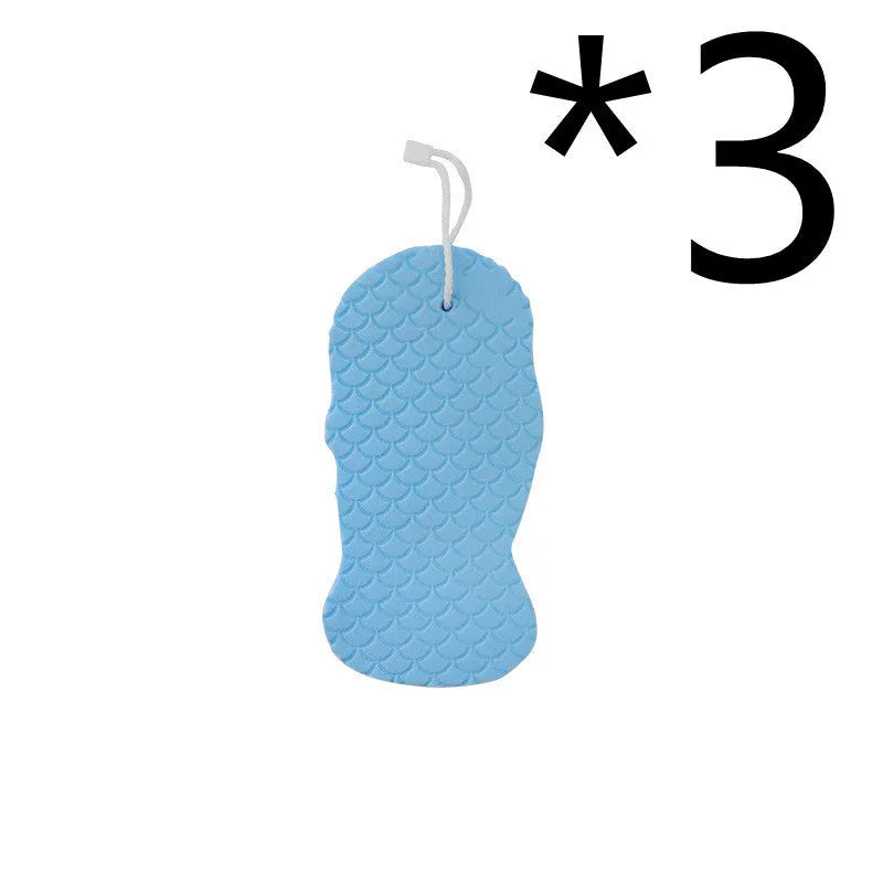 3D fish scale pattern bath sponge in white, grey, pink or light blue