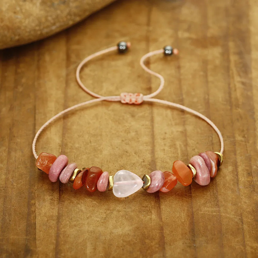 Handmade geometric stone bead bracelet for women with fashion OL styling