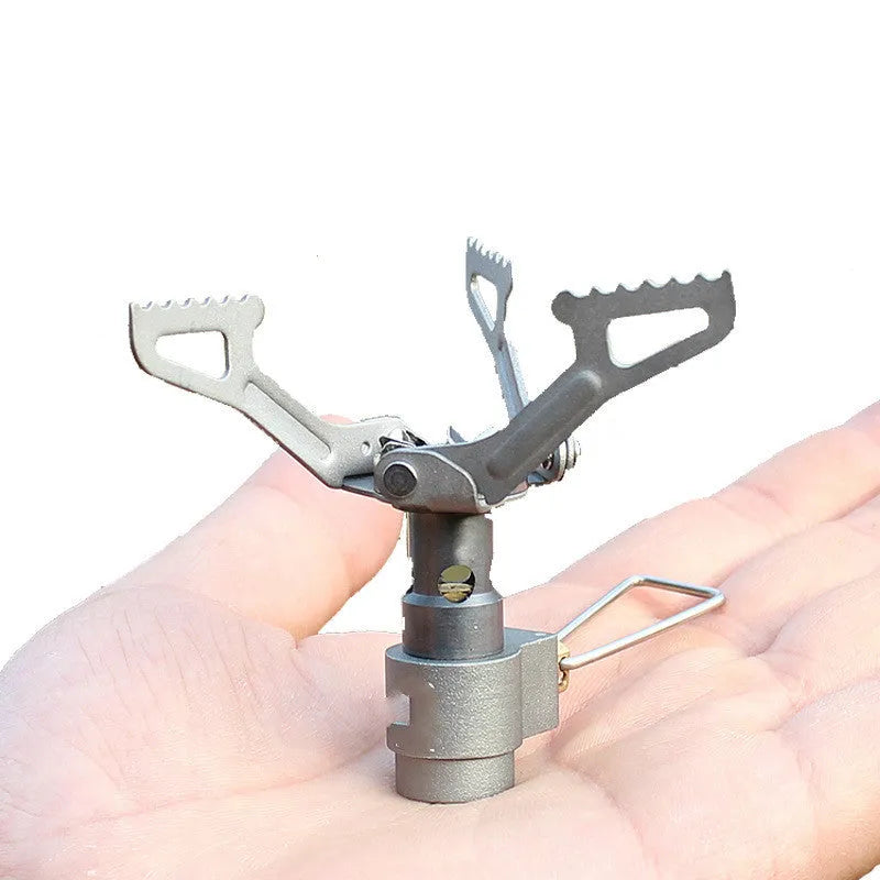 Portable propane camping stove with single burner for outdoor cooking