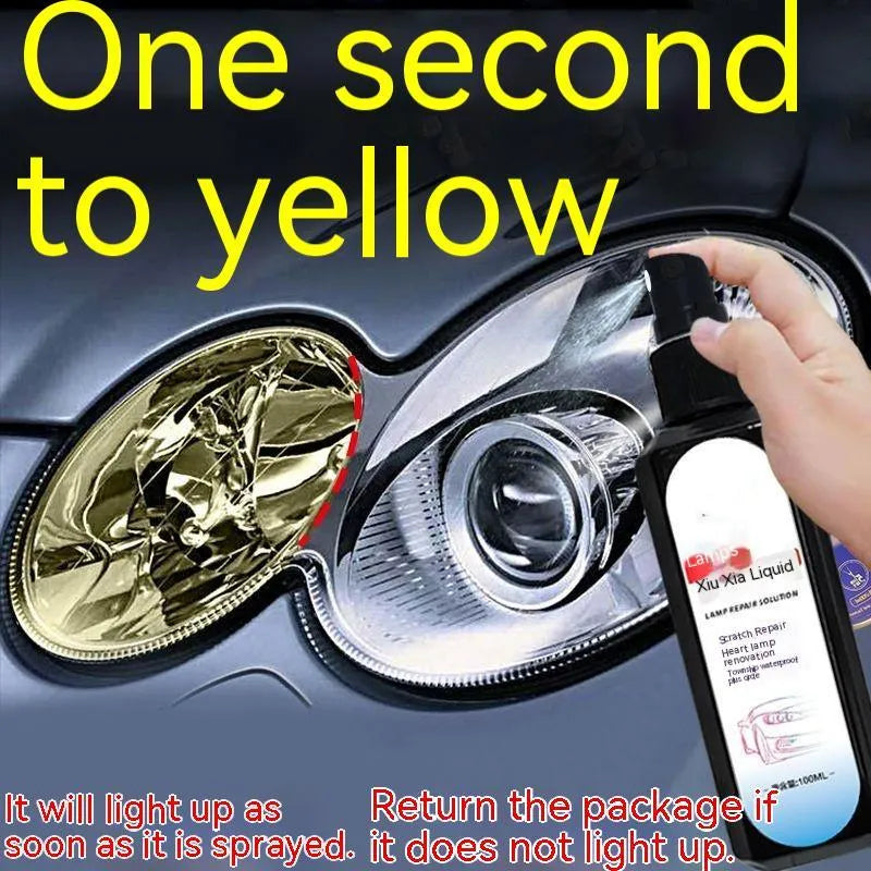 100 ml bottle of clear headlight restoration polishing liquid for car headlights