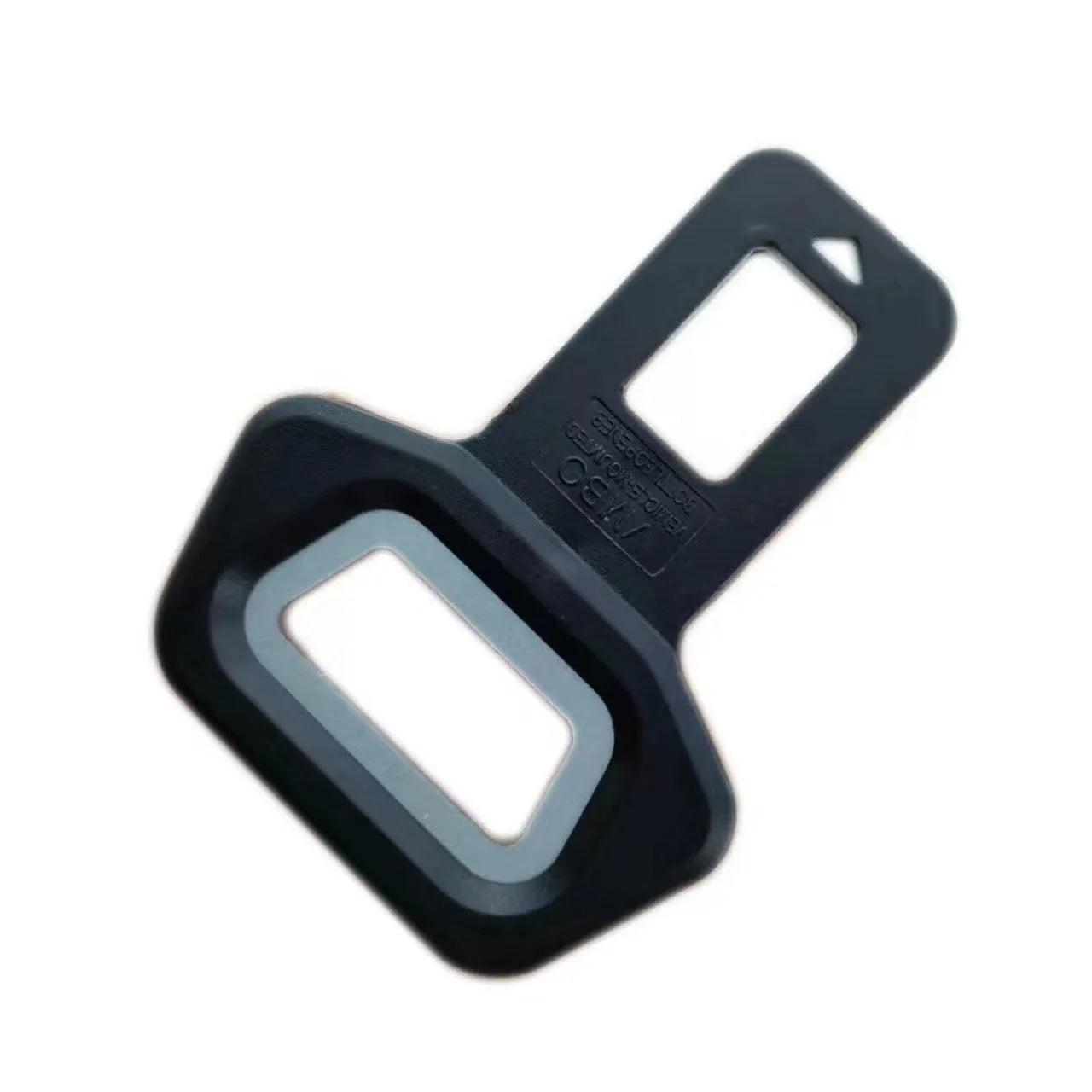 Aluminium alloy lock tongue buckle bottle opener key chain in frosted carbon fibre colour, showing the 2.1cm pick head.