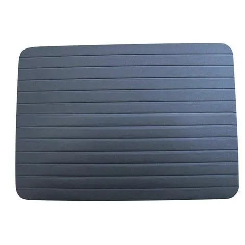 Black aluminum defrosting tray for thawing frozen meat without electricity
