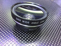 0.45X wide angle mobile phone lens with universal mounting clip in silver finish