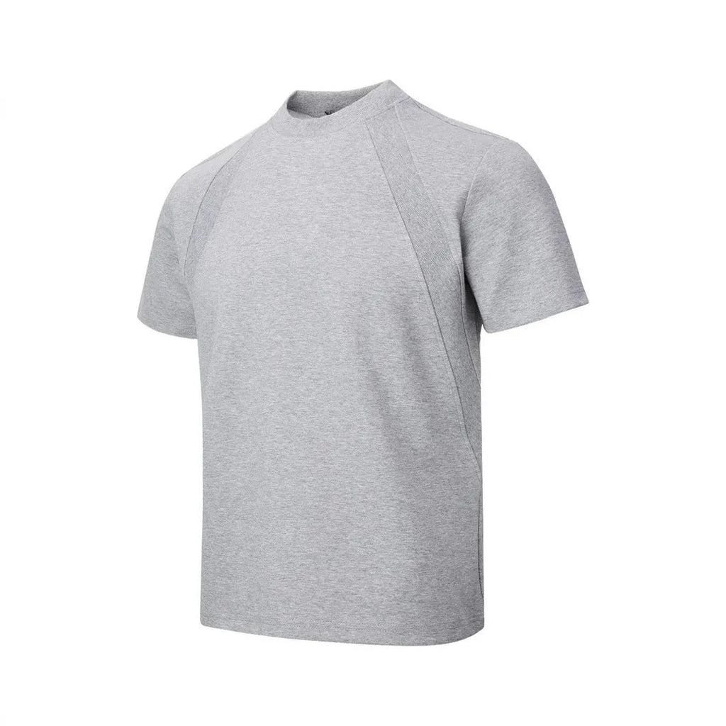 Short sleeve loose fit top with air layer stitching in polyester fibre