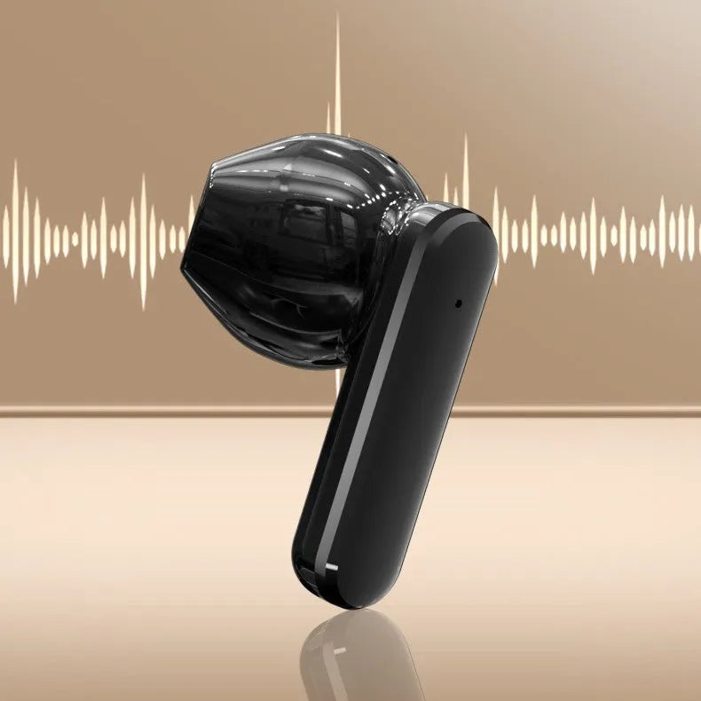 YX28 black and white Bluetooth headset with touch screen LCD display and ear hook