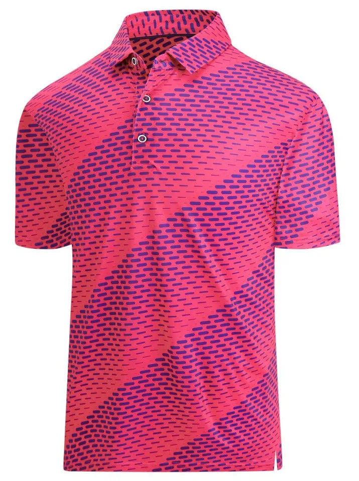 Men's grey short sleeve top with a raised 3D printed graphic pattern and silver zip detail on the chest.