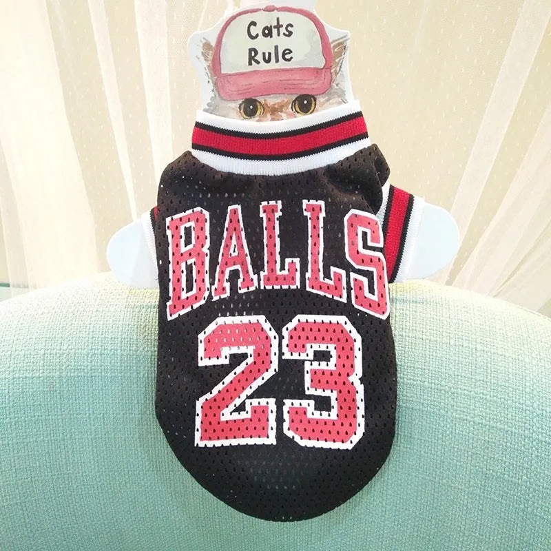 Casual dog sweatshirt vest in black polyester material on small breed
